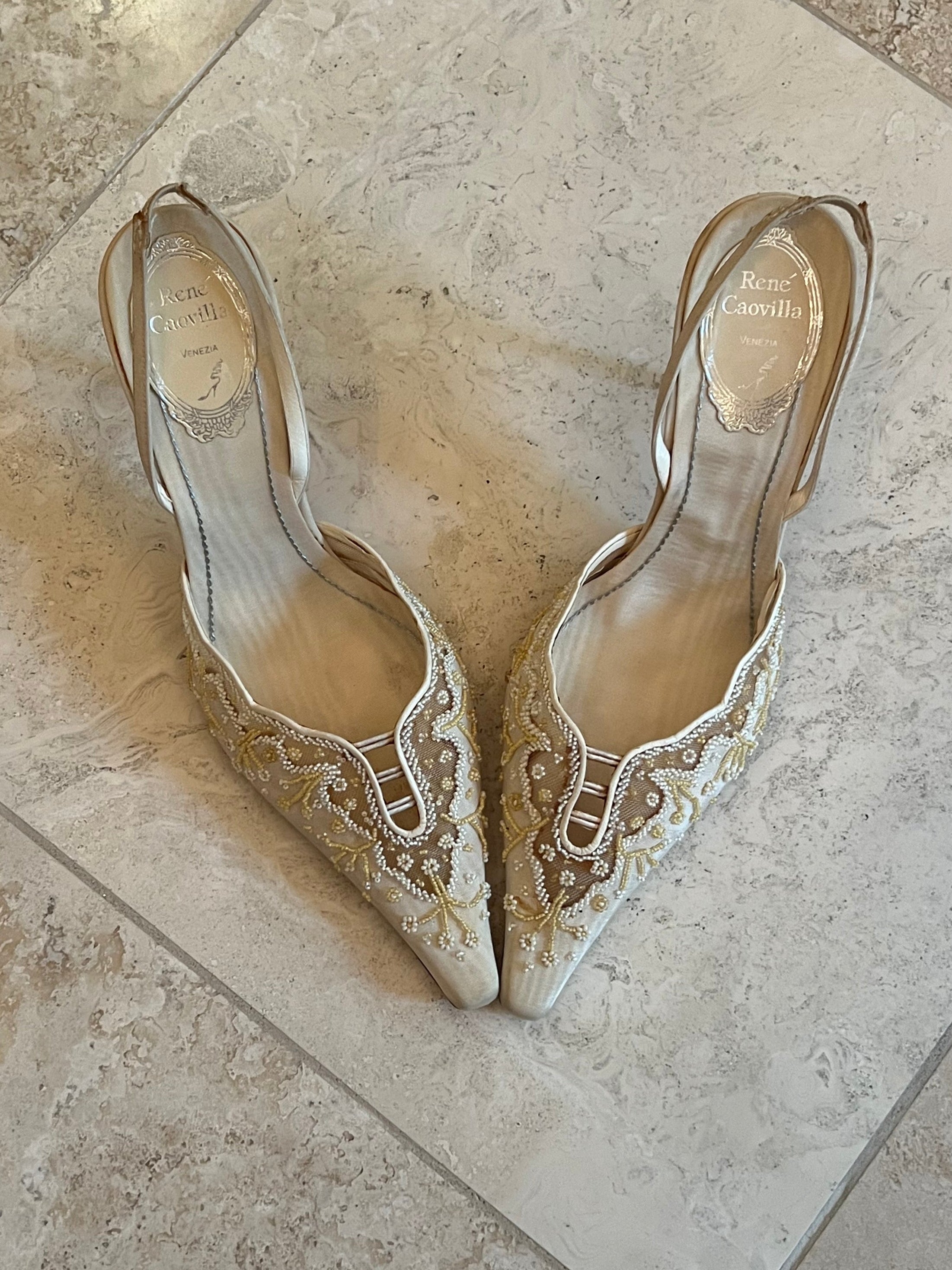 Vintage Rene Caovilla Slingbacks Size 8.5