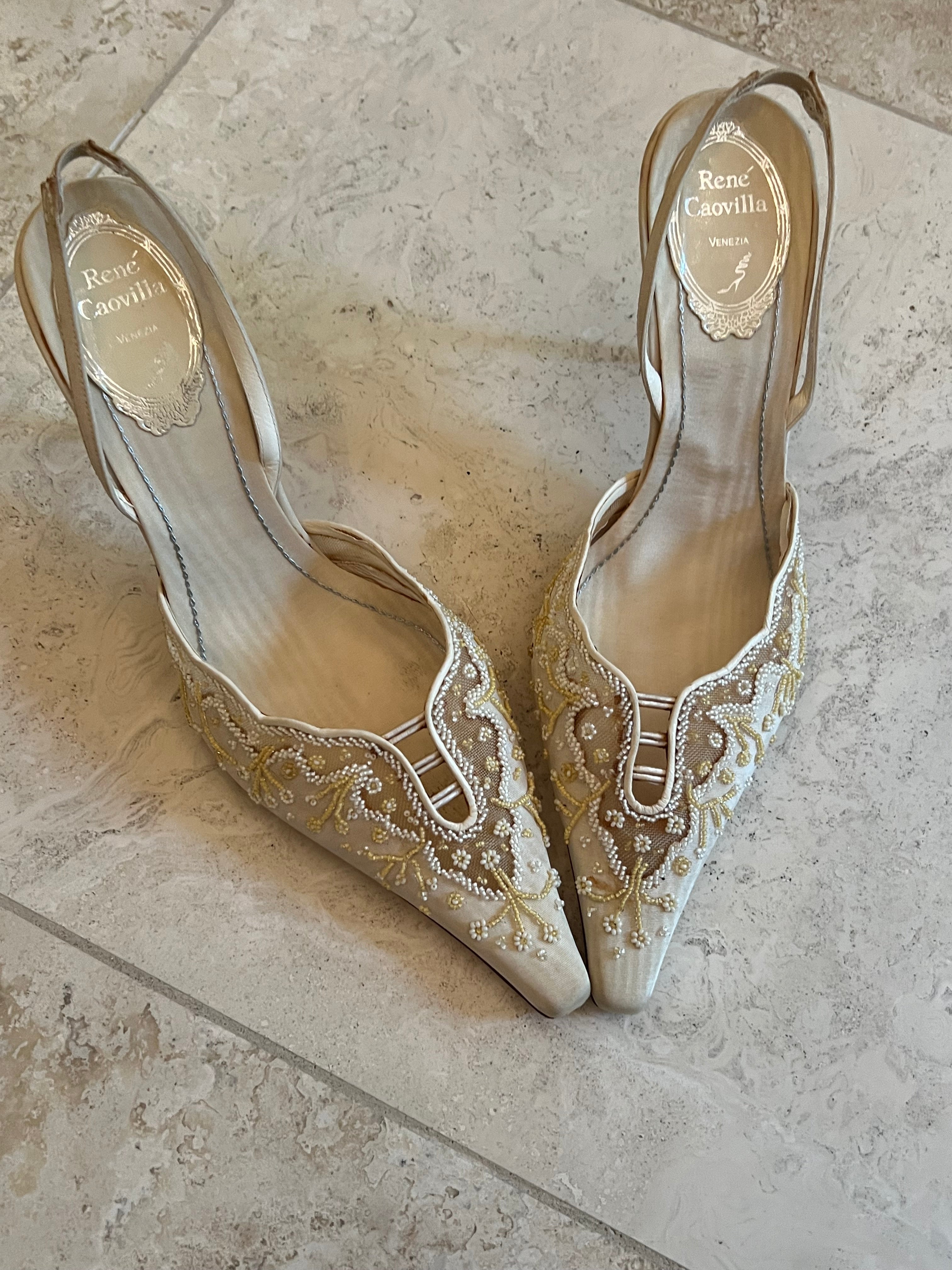 Vintage Rene Caovilla Slingbacks Size 8.5