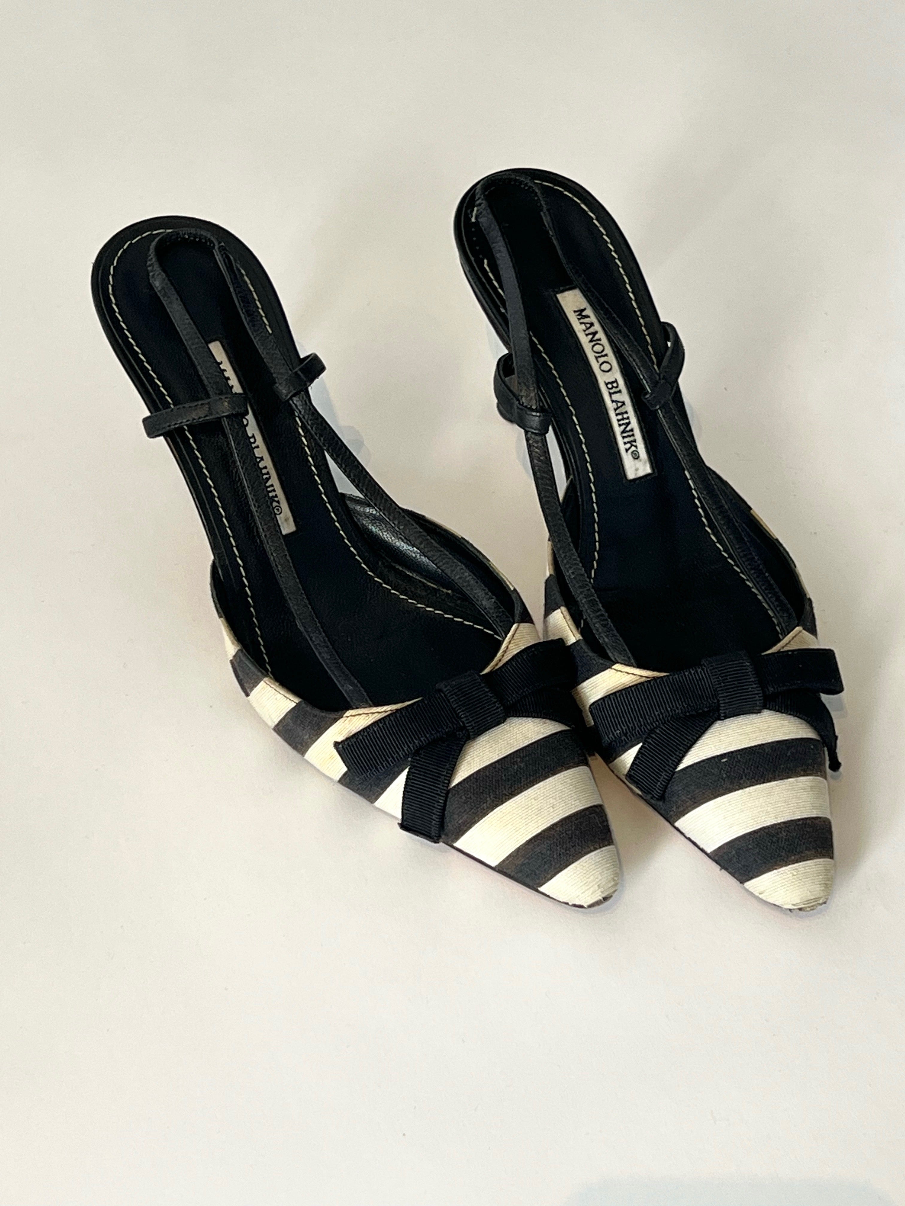 Vintage Manolo Blahnik Slingback Heel Size 38