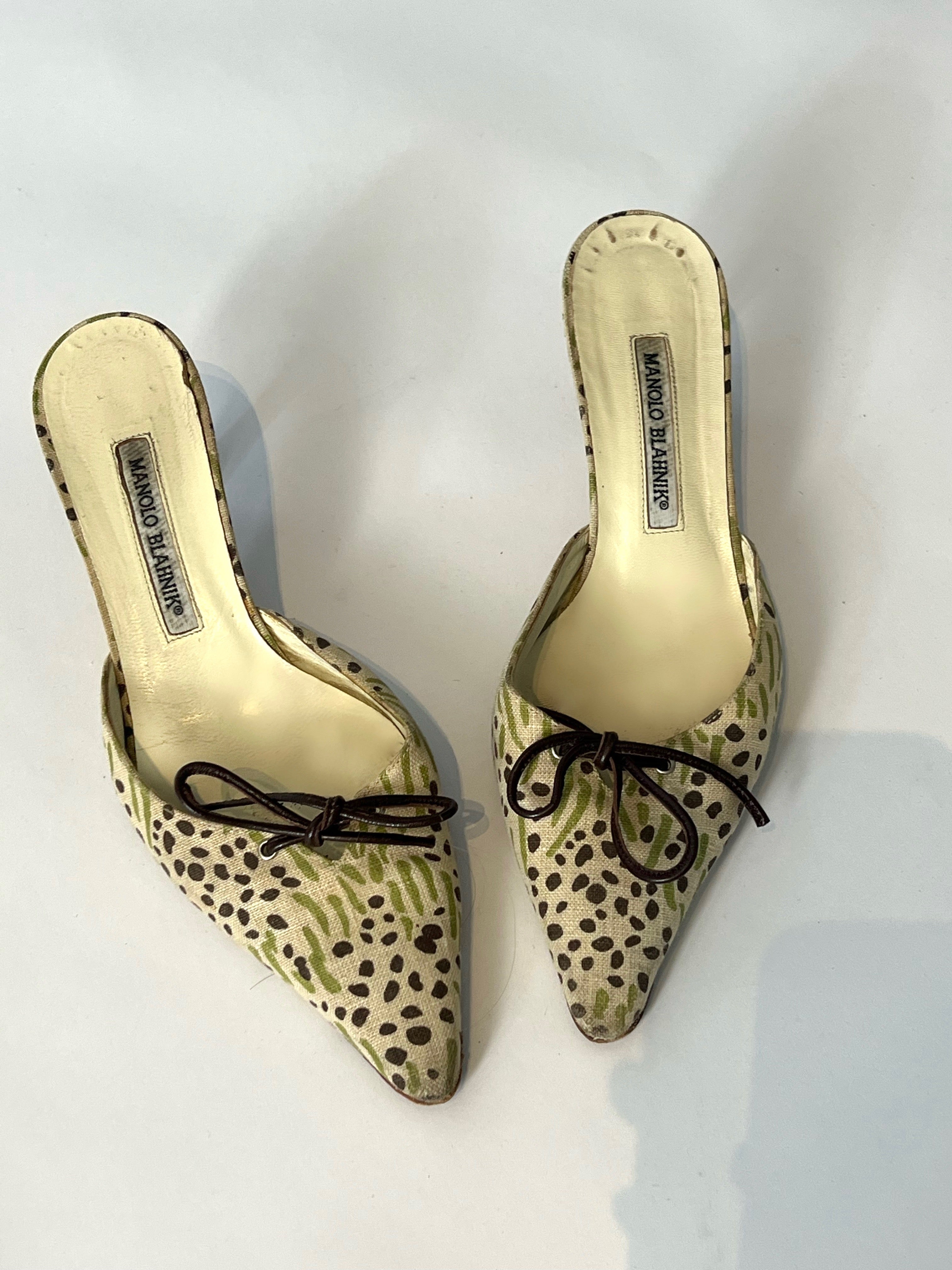 Vintage Manolo Blahnik Mules Size 38