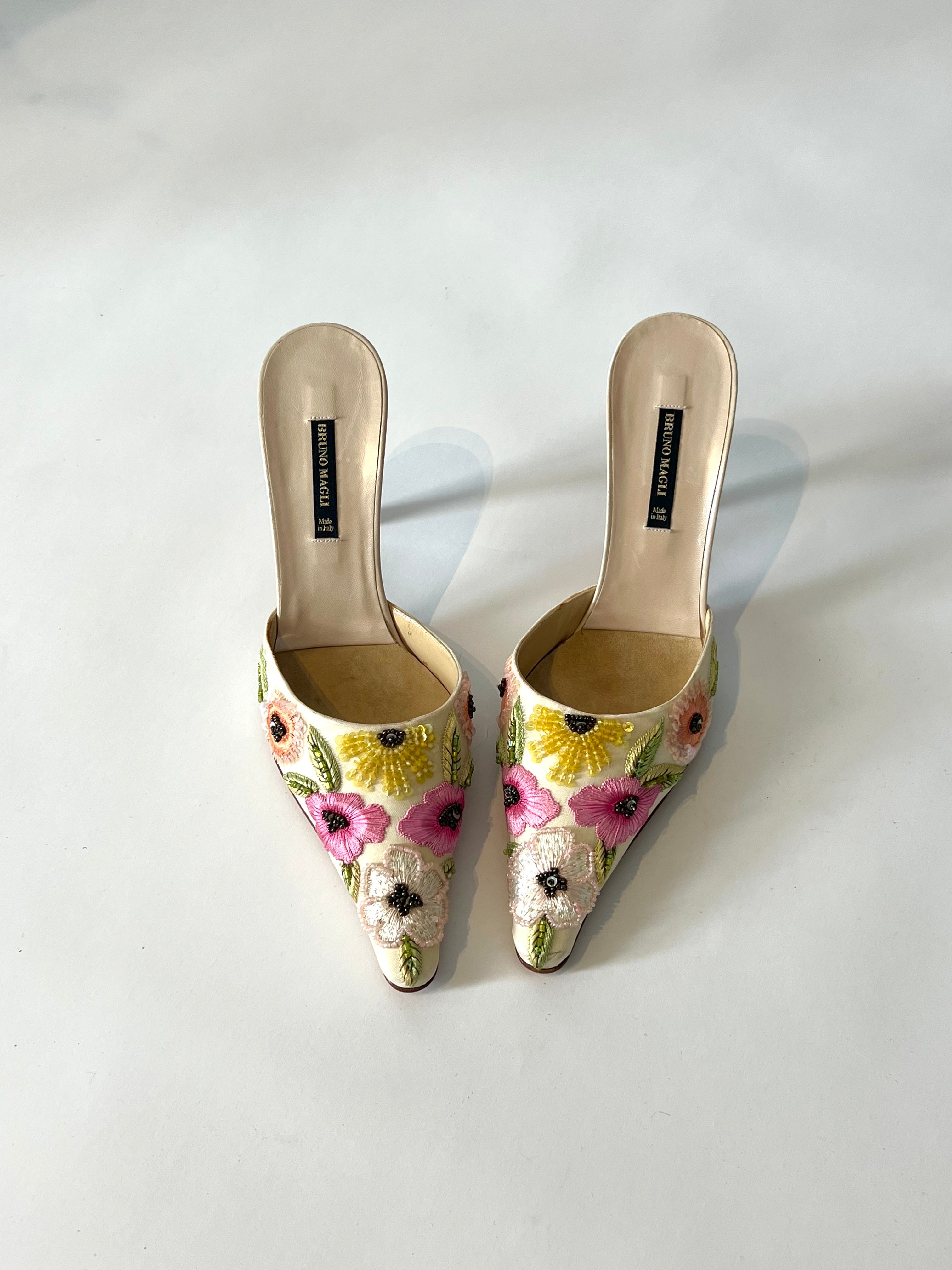 Vintage Bruno Magli Mules Size 38