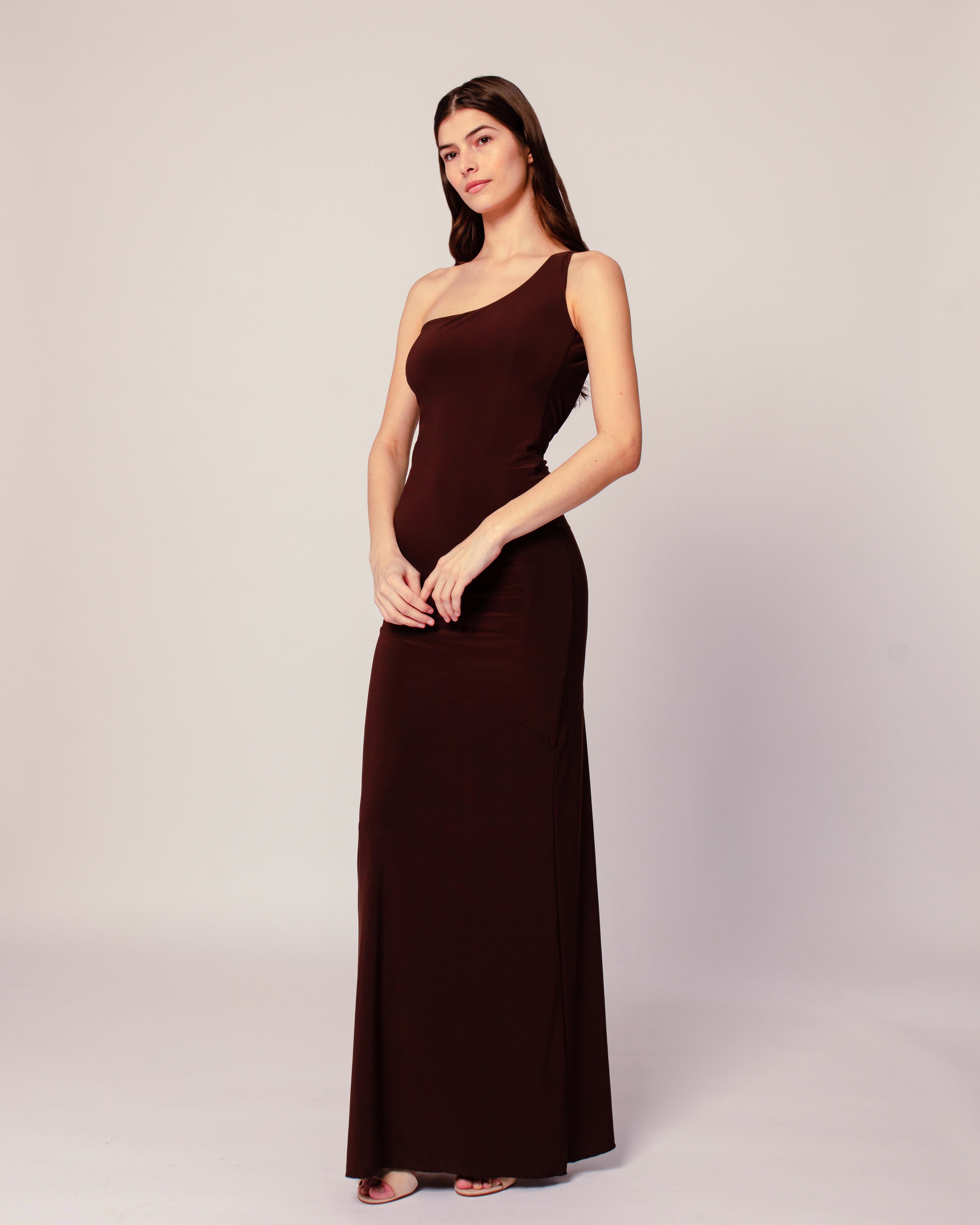 Palma Dress in Chocolate Brown