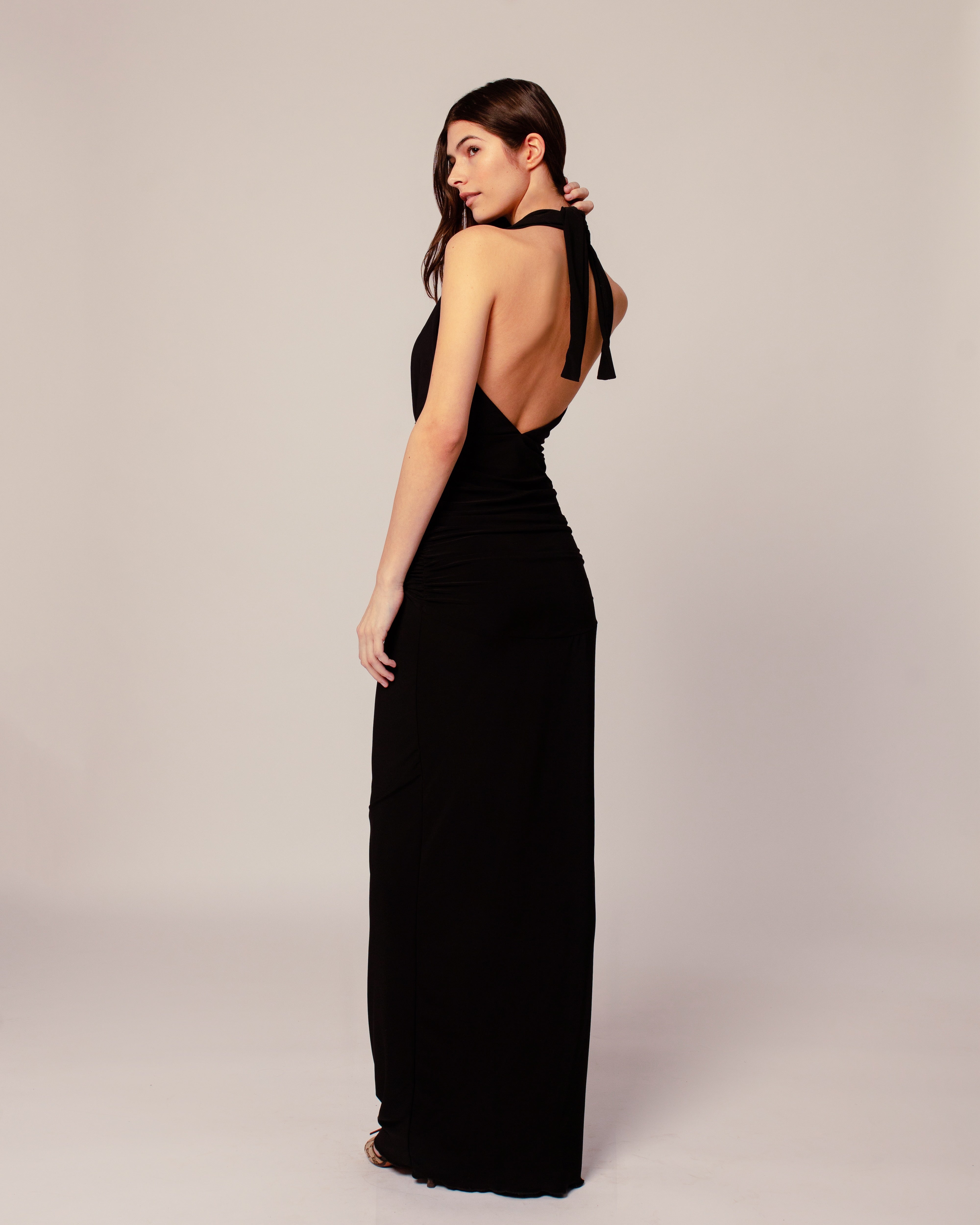 Halter Dress in Black