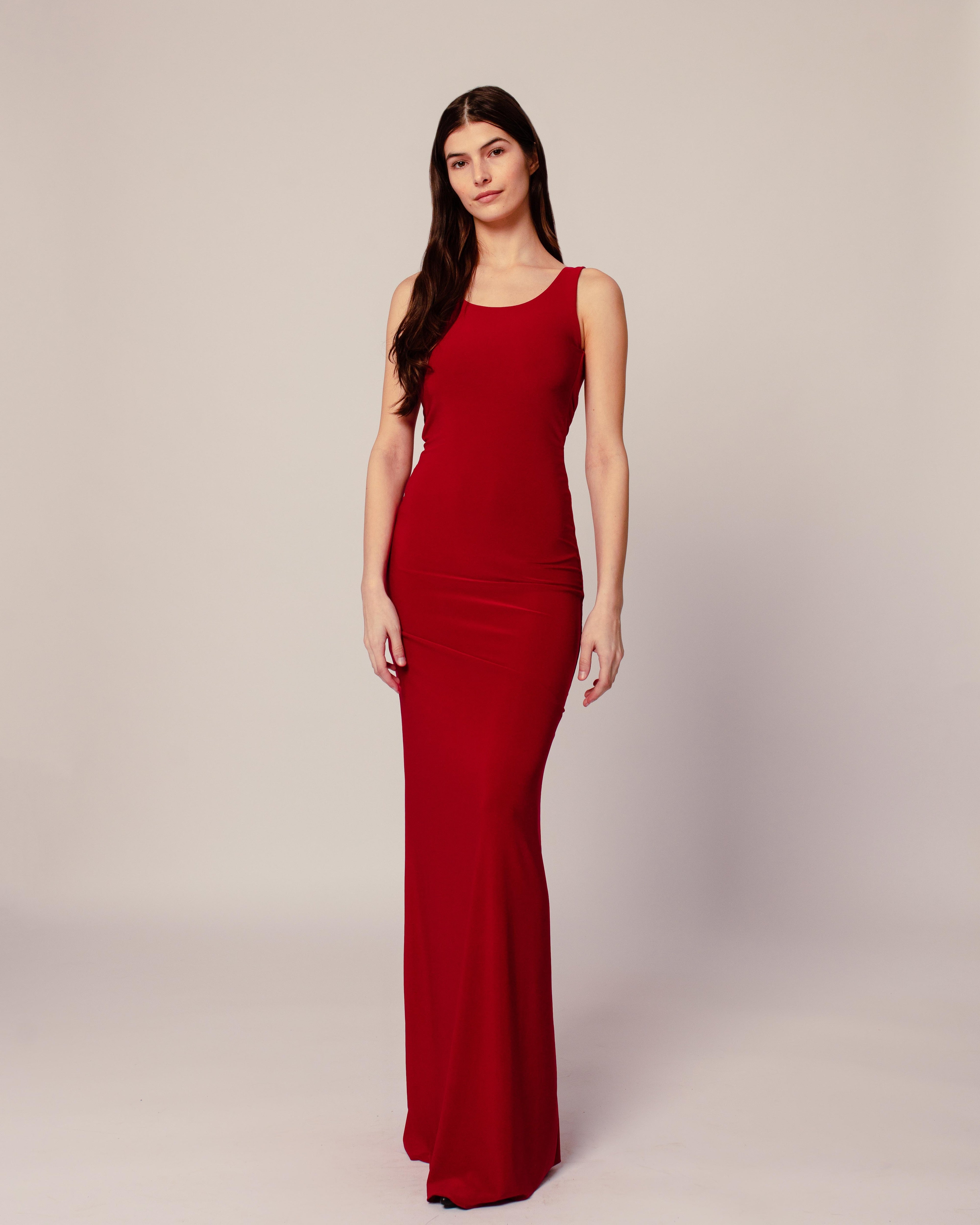 Clara Dress in Dark Cherry