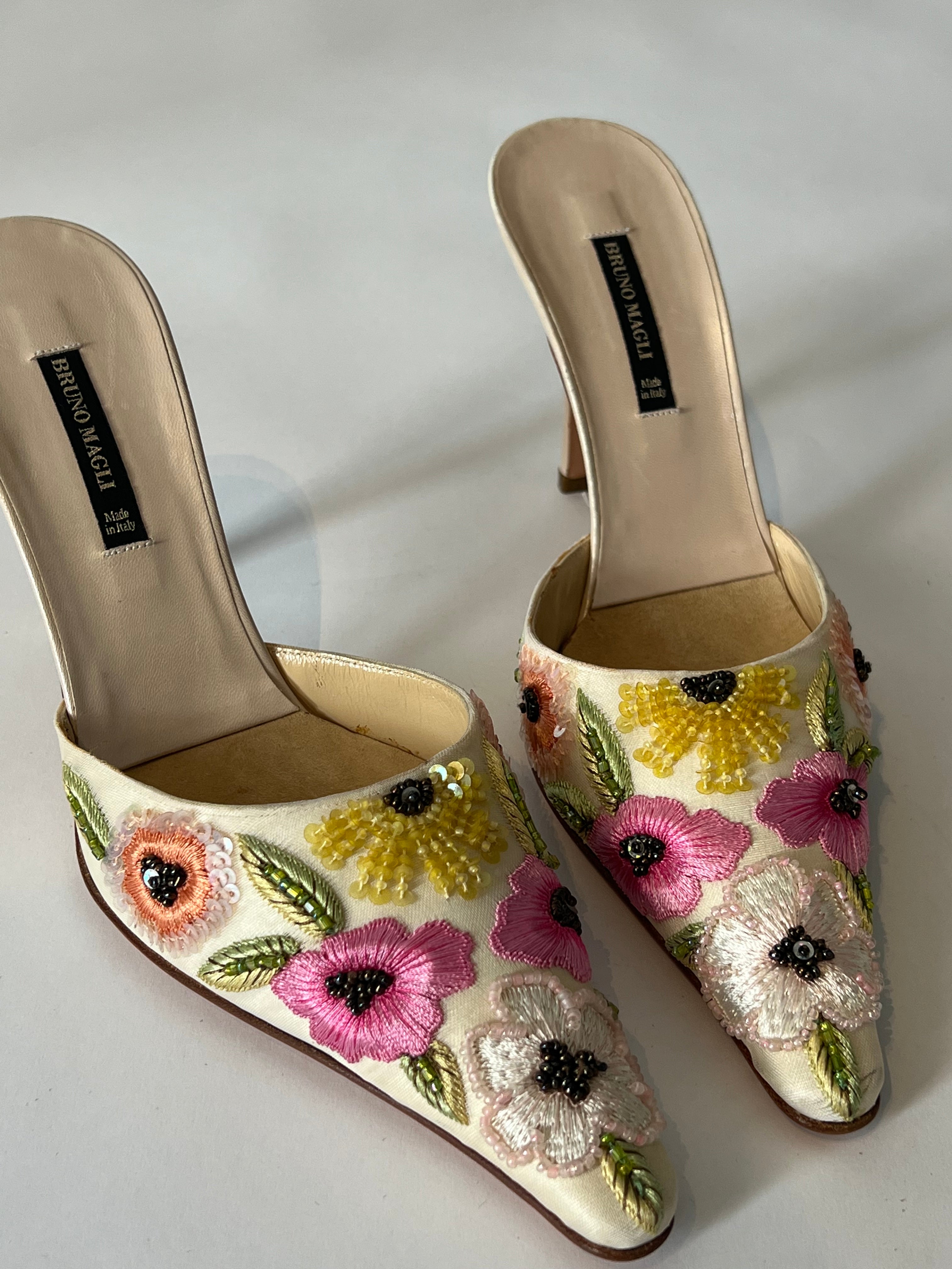 Vintage Bruno Magli Mules Size 38