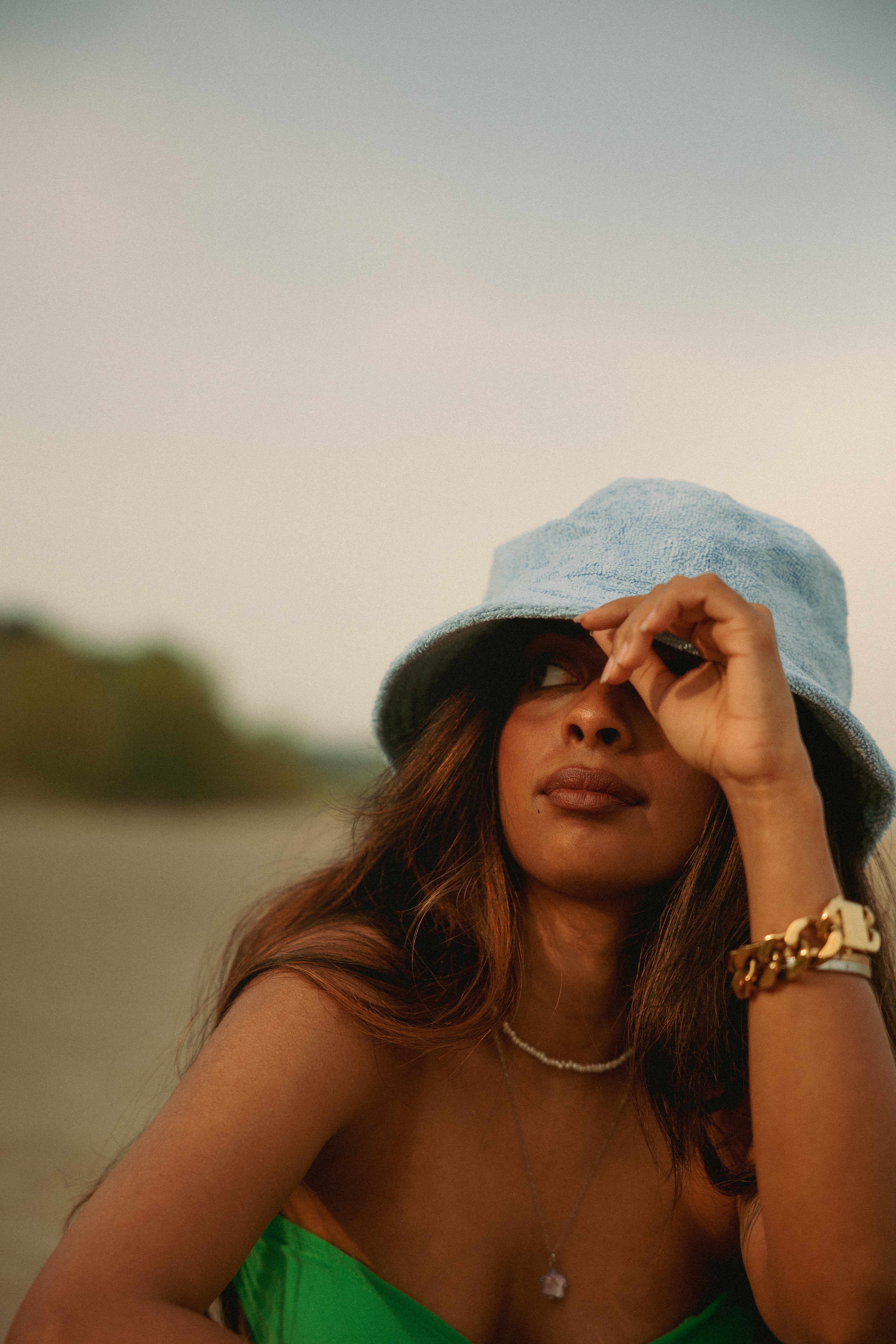 Sky Blue Terry Cloth Hat