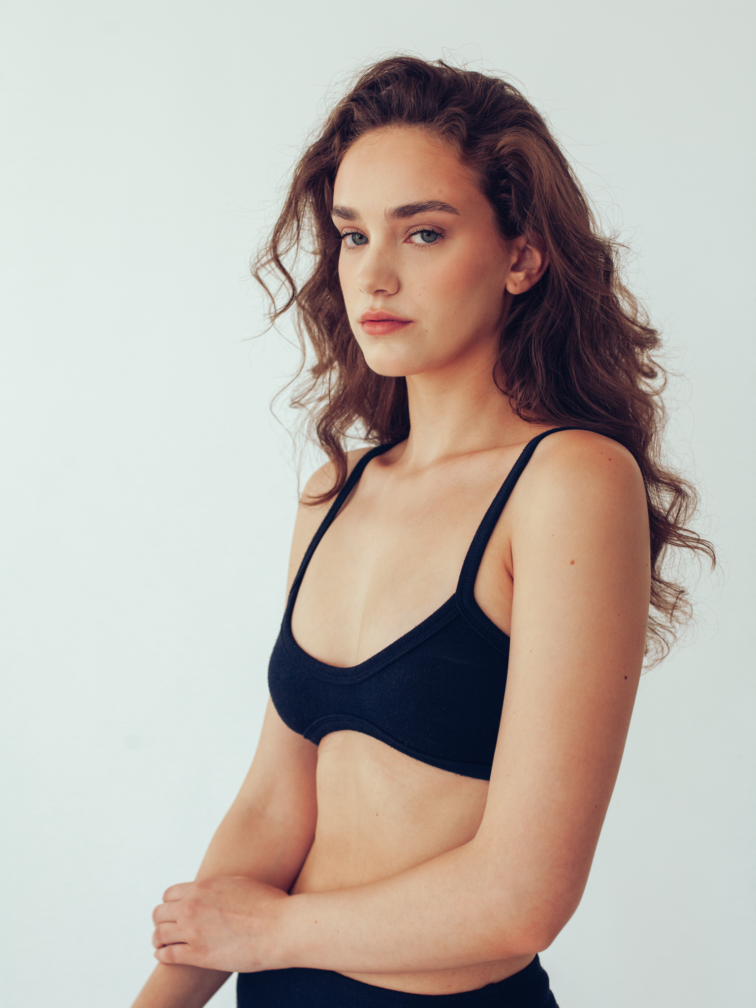 Knit Bra Top in Navy
