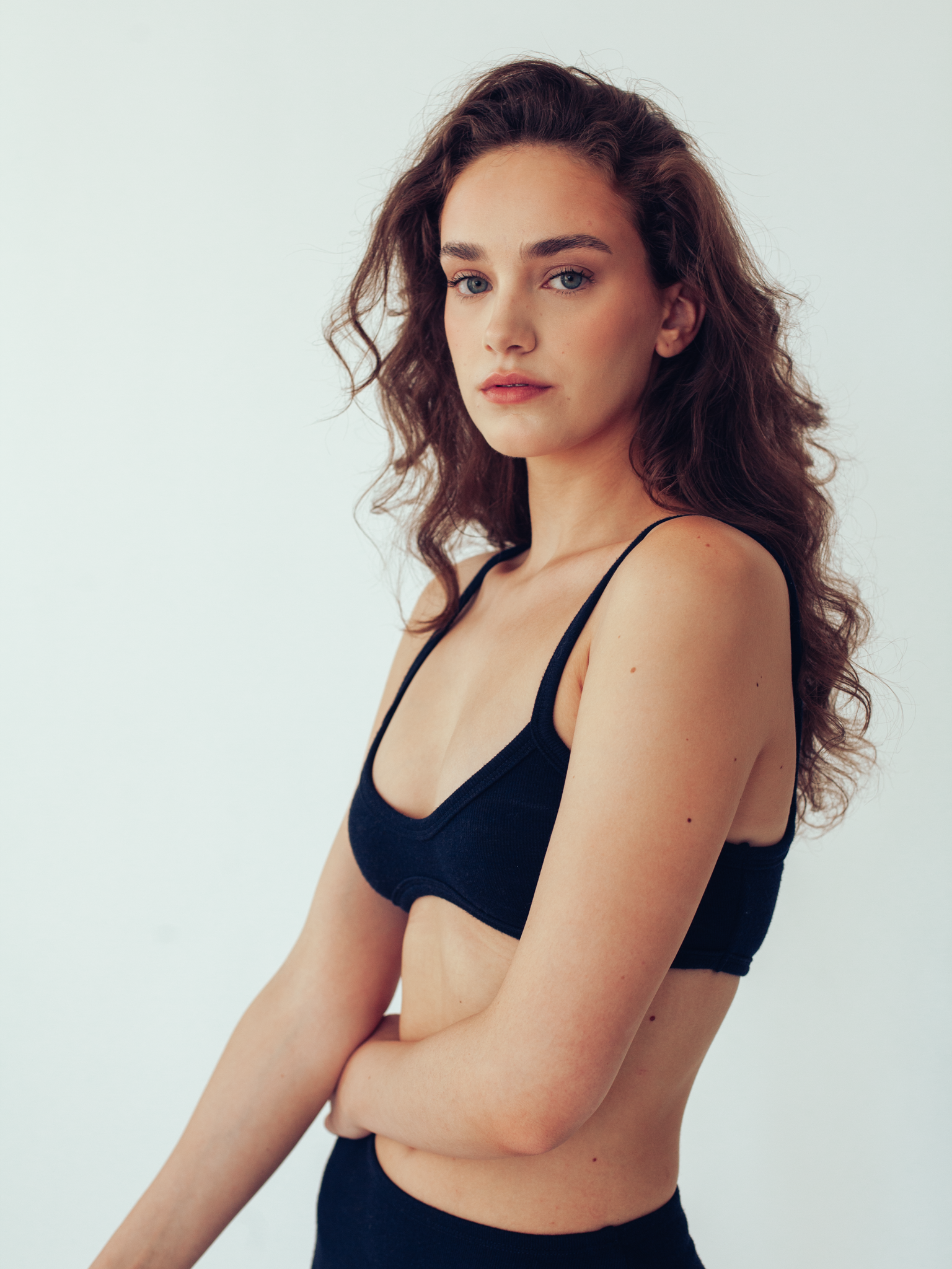 Knit Bra Top in Navy