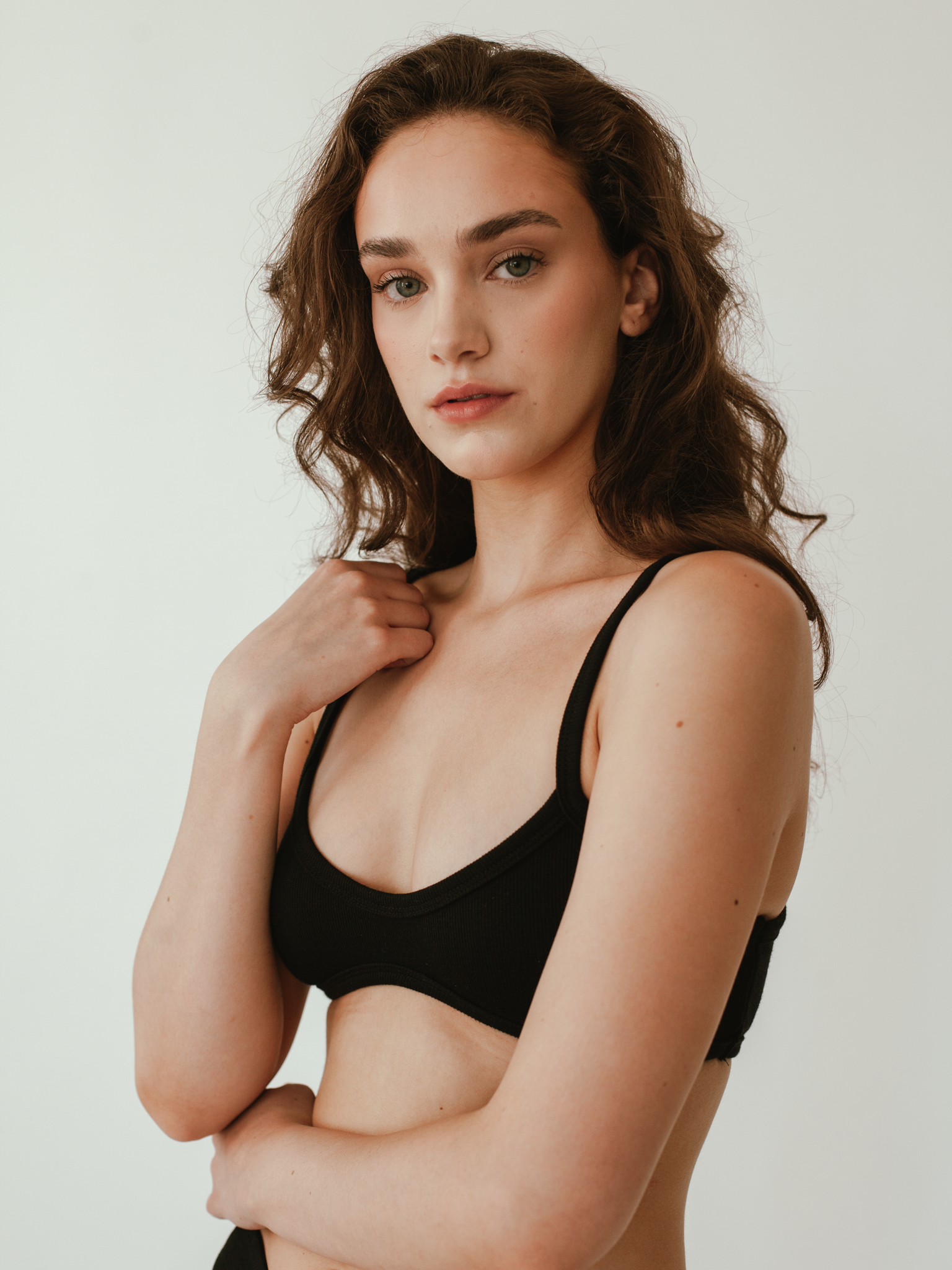 Knit Bra Top in Black